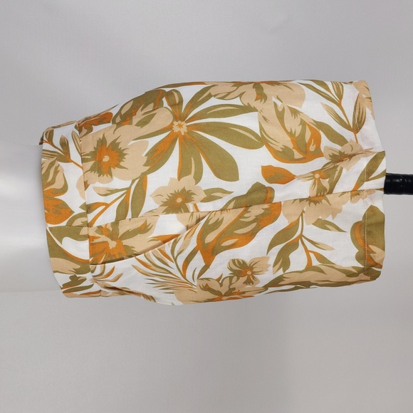 Minnie & Co Women's Shorts Size 10 Beige Green White Zip Fly Pockets Lined NEW - Picture 3 of 10